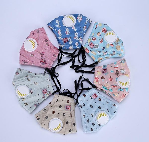 

cute breathing anti dust cartoon washable face cover pm2.5 kids valve mask mmj2010 tqeqb