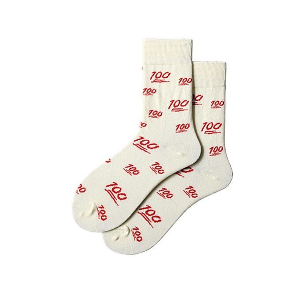 

men's socks autumn winter full marks digital personality creative cartoon funny harajuku street fashion trend casual happy, Black