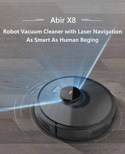 

abir x8 robot vacuum cleaner,laser lidar navigation,hand draw cleaning area ,map storage,hand draw virtual blocker