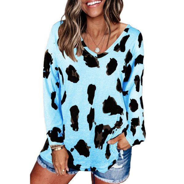 

summer new european and american women's loose long-sleeved printed t-shirt skull t-shirt women graphic t-shirts, White