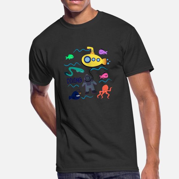 

diving t shirt men designs 100% cotton round neck cool cute fashion spring autumn trend shirt