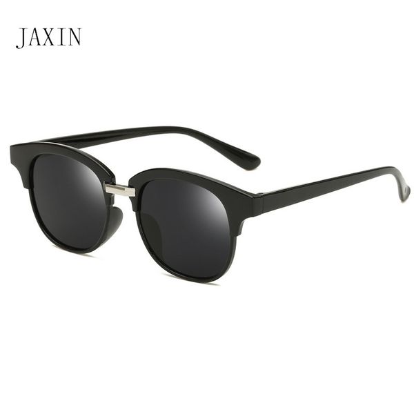 

sunglasses jaxin retro round women coated cool men driving travel fashion wild glasses uv400 occhiali da sole donna, White;black