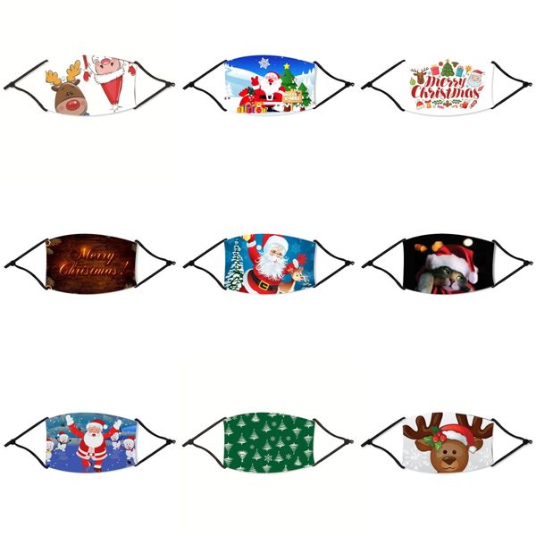 

ice silk face christmas mask with breathing valve washable christmas mask reusable anti-dust pm2.5 protective christmas masks black recyc#98