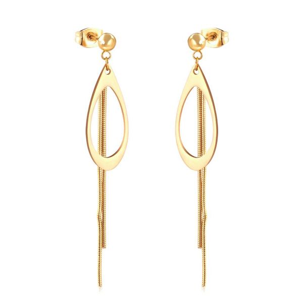 

luxukisskids korean style jewellery 2020 water drop stainless steel fashion jewelry earrings set for women party gift brincos, Silver