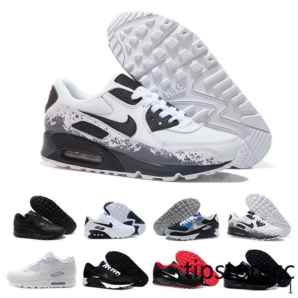 

2019 new 90 running shoes classic men women sports shoes black red white trainer air cushion breathable air90 canvas shoes huy9z