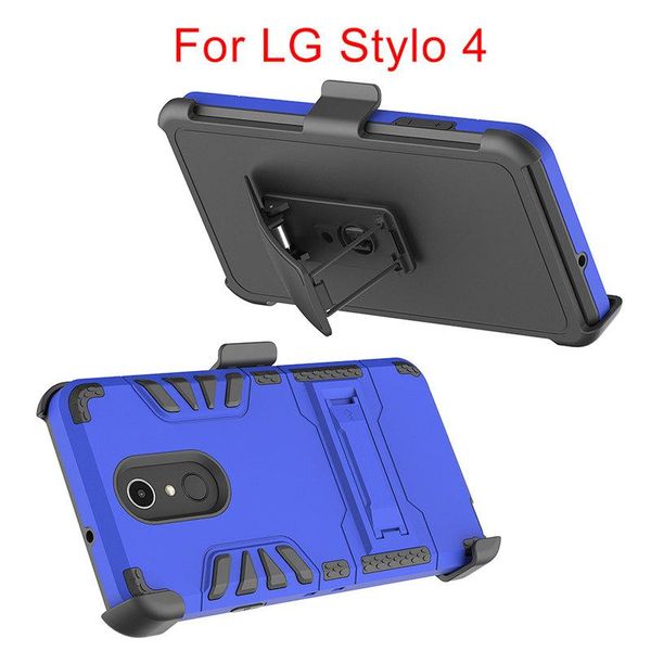 

cgjxsfor lg stylo 4 metropcs aristo 2 metropcs hybrid armor case 3 in 1 phone cover protection phone case with clip b