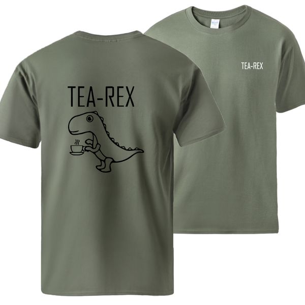 

funny cartoon tea rex print streetwear t shirts mens 2020 spring summer loose fit t shirt 2020 man short sleeve workout tee