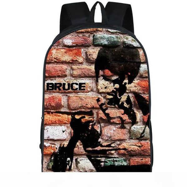 

bruce lee backpack kung fu king daypack pop star p schoolbag print rucksack sport school bag outdoor day pack