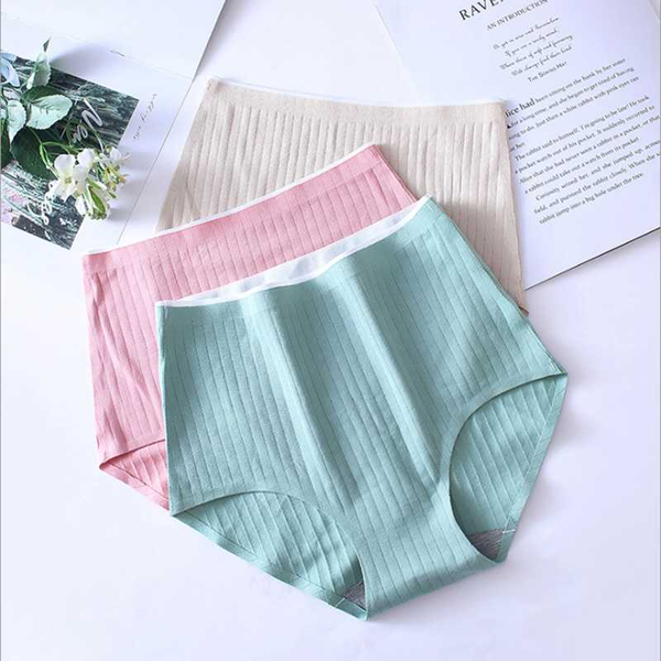 

women's panties high waist underwear cotton seamless breathable lingerie female girls briefs plus size, Black;pink