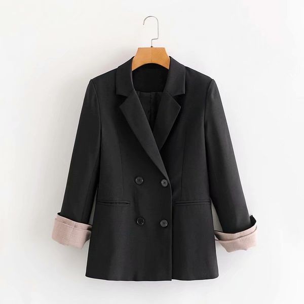 

women's jacket 2020 autumn winter high street elements casual fashion female suit style contracted size : s, Black;brown