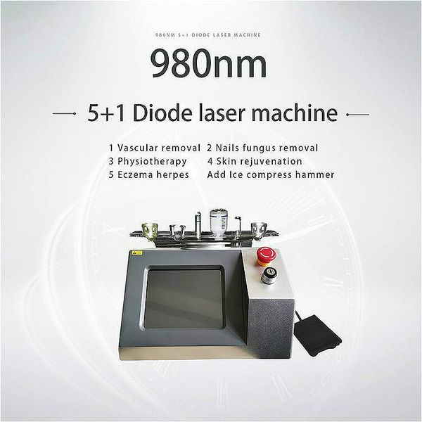 

multifunction skin rejuvenation 980nm laser machine vascular removal physiotherapy equipment nail fungus laser device beauty equipment, Black