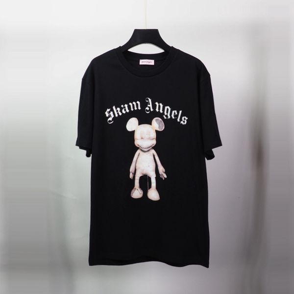 

2020angels beauty tide palm printing angels pa loose casual sports round neck short sleeve t-shirt men and women 080411-03, White;black