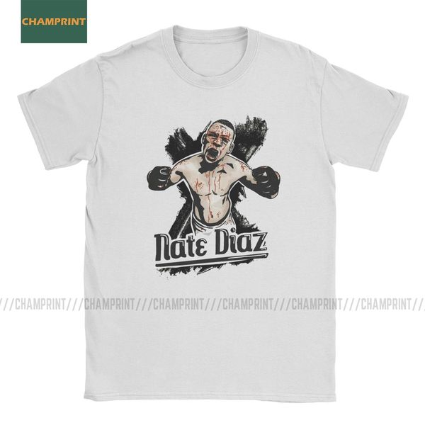

hipster nate diaz футболка мужчины хлопок футболка mma nate спорт стоктон brothers истребитель бокс с коротким рукавом тройники 6xl одежда