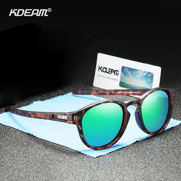 

kdeam fashion classic men polarized sunglasses colorful outdoor ultralight tr90 frame round sun glasses anti-glare uv400 g54, White;black