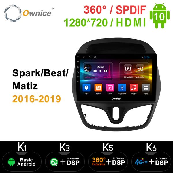 

ownice k5 k6 android 10.0 4g lte car dvd for chevolet spark/beat/matiz 2020 - 2020 stereo audio video 360 panorama dsp spdif