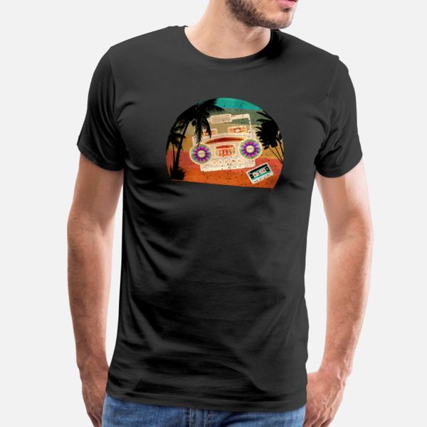 

vintage retro boombox cassette tape t shirt men designer tee shirt o-neck basic solid gift basic summer style cool shirt