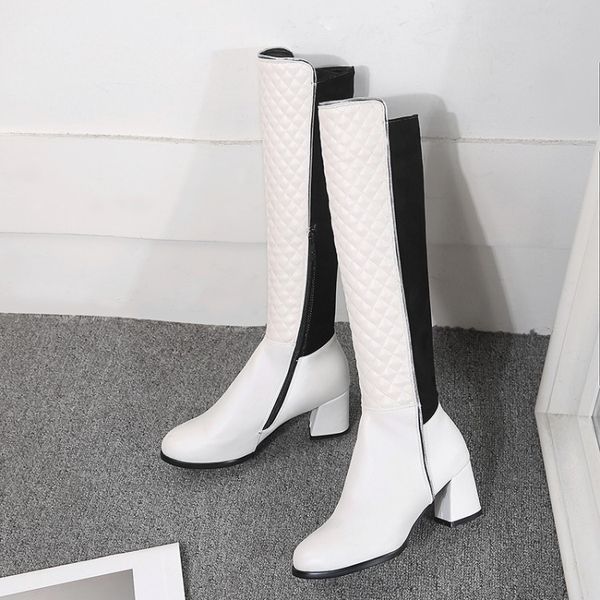 

boots big size 9 10 11 12 thigh high knee over the women ladies after joining together, Black