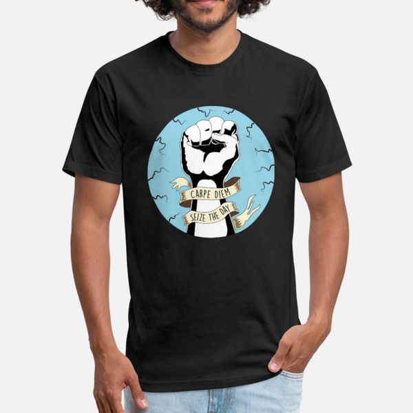 

carpe diem t shirt men customized tee shirt euro size s-3xl novelty fit new style summer normal shirt