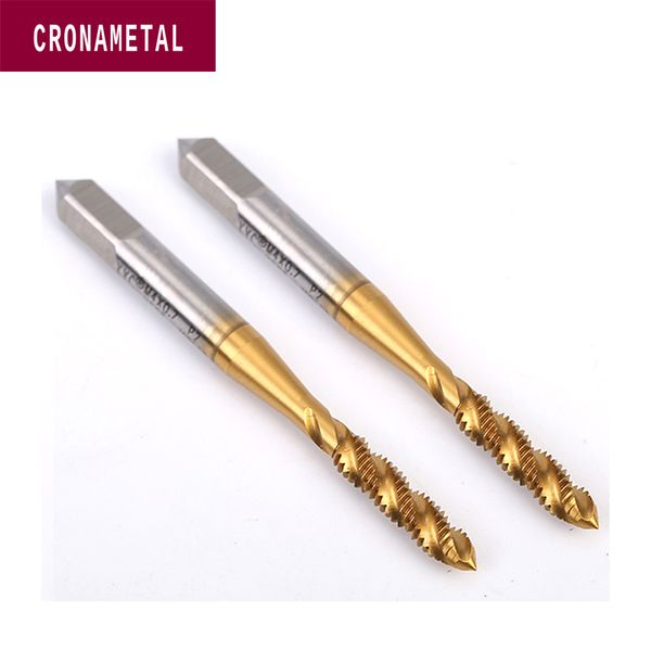 

cronametal unc standard hss spiral fluted taps with tin coating thread machine tap