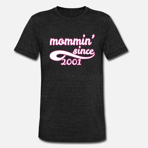 

mommin с 2001 мама с днем матери тенниска мужчины настройка хлопка вокруг шеи подходят дряблая повседневный весна осень leisure рубашку