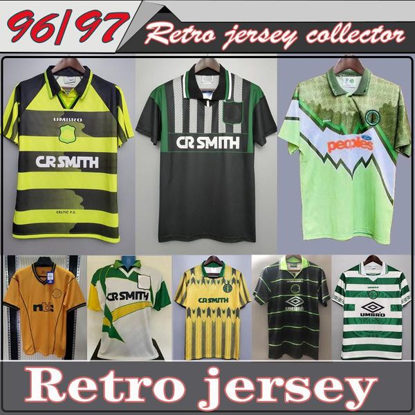 

1991 1992 1995 1996 1997 1998 1999 01-02 ретро трикотажные изделия футбола ларссон накамура johnson классический vintage кельтские футбол сп, Black;yellow