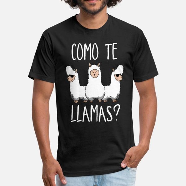 

como te llamas funny awesome llama lover t shirt men designer short sleeve o-neck standard sunlight humor spring autumn natural shirt
