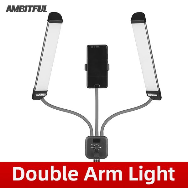

ambitful al-20 3000k-6000k 40w double arms fill led light long strips led light with lcd screen for p studio live broadcast