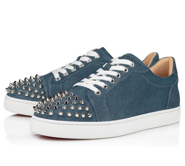 

elegant junior spikes orlato red bottom sneaker shoes men,women leisure flats outdoor girls boys school shoes with box,eu, Black