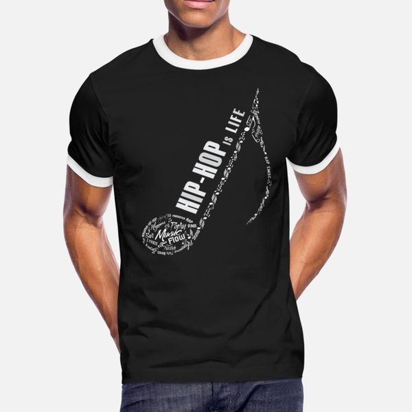 

hip hop is life t shirt men custom 100% cotton round collar fit fit fashion spring vintage shirt