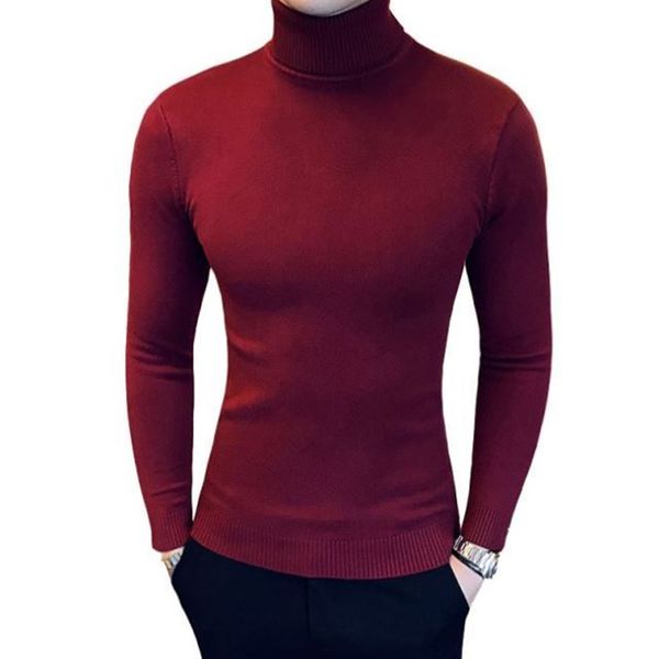 

men's sweaters christmas turtleneck mens korea cotton turtle neck sweater stretch jumper xl 2xl 3xl brand man clothes, White;black
