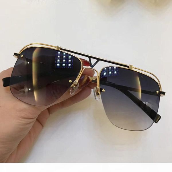 

luxuyr 2335 sunglasses fashion square sunglasses uv protection lens coating mirror lens color plated half frame with package, White;black