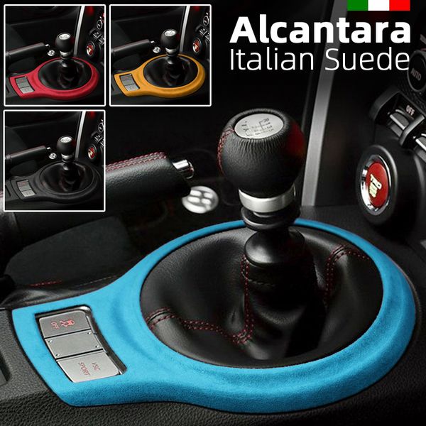 

alcantara suede wrapping auto central control gear shift frame abs cover car sticker decals for subaru brz toyota 86 2013-2020