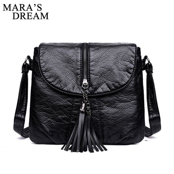 

mara's dream 2020 new solid color washed leather small one-shoulder fashion middle-aged and elderly mummy bag diagonal female ba