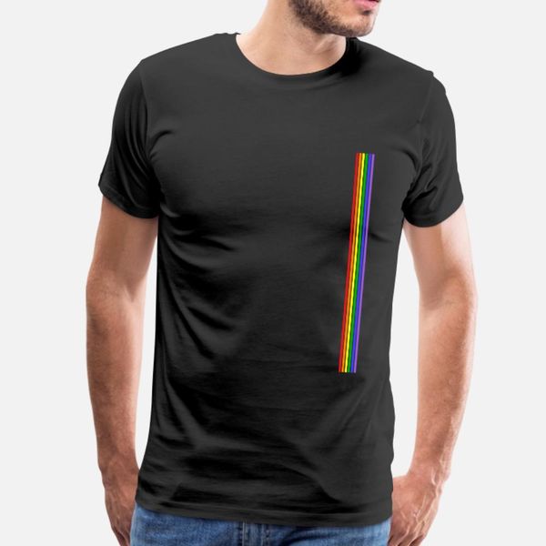 

gay rainbow stripes gay pride lgbt lesbian t shirt men print cotton s-xxxl letter anti-wrinkle comical spring standard shirt