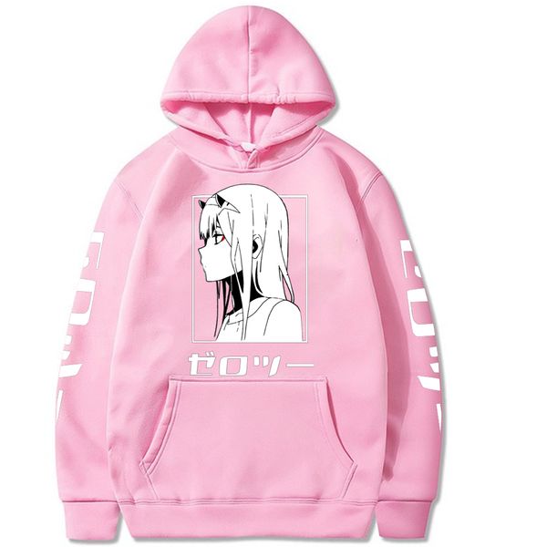 

darling in the franxx men women hoodies sweatshirts zero two hoodie y0111, Black