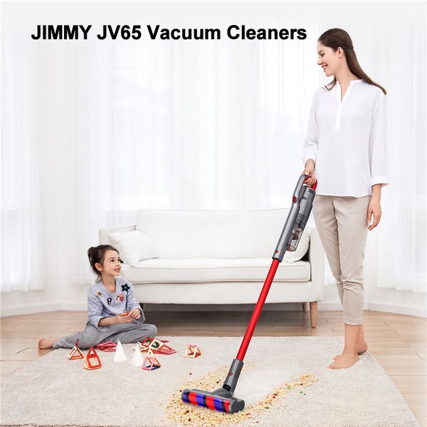 

jimmy jv65 handheld cordless portable vacuum cleaner 145aw suction anti-winding hair 70 minutes run time carpet dust collector
