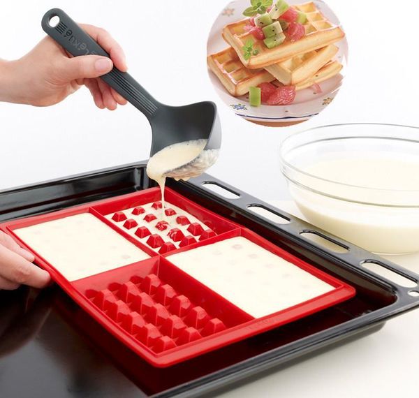 

кухня вафельный прямоугольник силиконовые mold cupcake makers шоколада прессформы выпечки торта антипригарной loveshop01 xhrxt