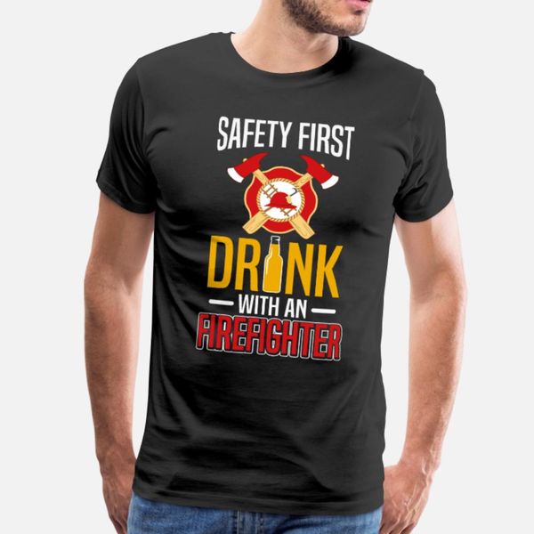 

fire fighter t shirt men design short sleeve crew neck novelty gift casual summer style family shirt