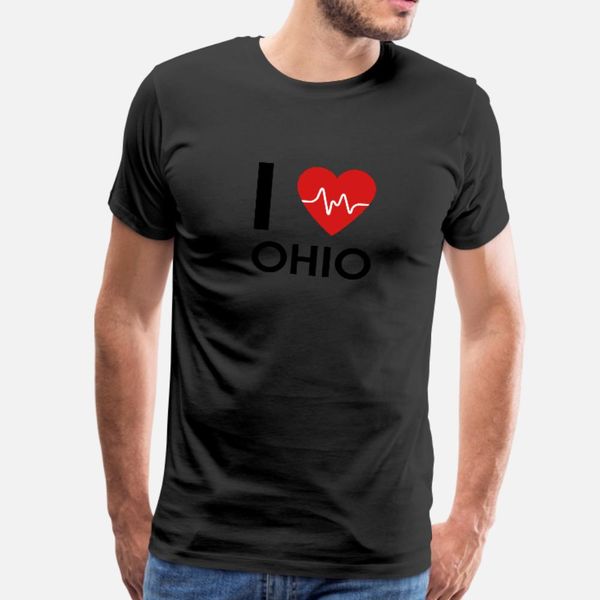 

я люблю огайо тенниску мужчин дизайн 100% хлопка шеи homme fit повседневной весну обычной рубашки