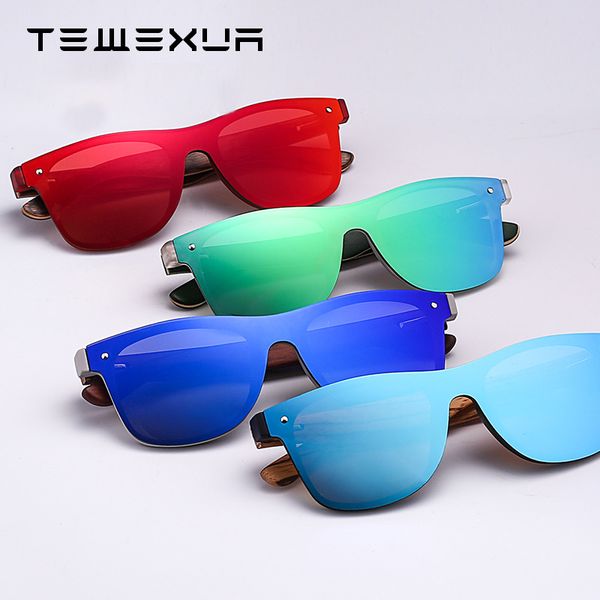 

tewexua brand women's glasses wooden sunglasses men polarized fashion sun glasses plastic frame wooden temples pc lens uv400, White;black