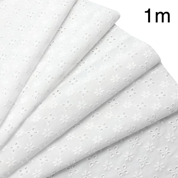 

hollowed floral machine embroidery sewing fabric decoration soft cotton blend