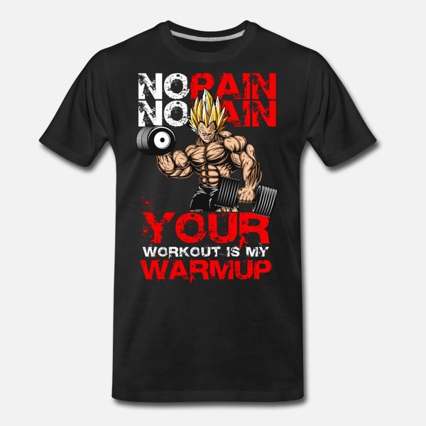 

super saiyan no pain your workout is my warmup t shirt men fit short sleeve size s-3xl unique fit new fashion spring letters shirt