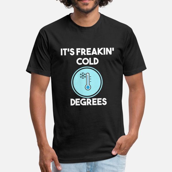 

freakin cold градусы t shirt men character 100% хлопок s-xxxl уникальный anti-wrinkle дышащий лето стиль outfit рубашка, White;black