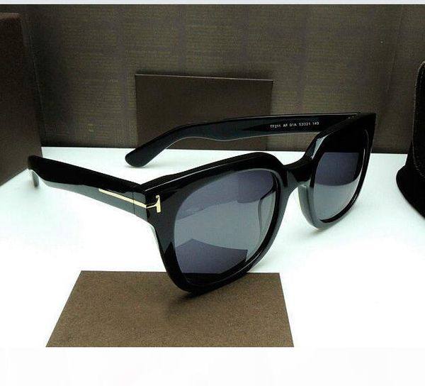 

fashion tom brand designer polarized sunglasses mens womens tf sun glasses uv400 oculos masculino male tr90 eyewear 211, White;black