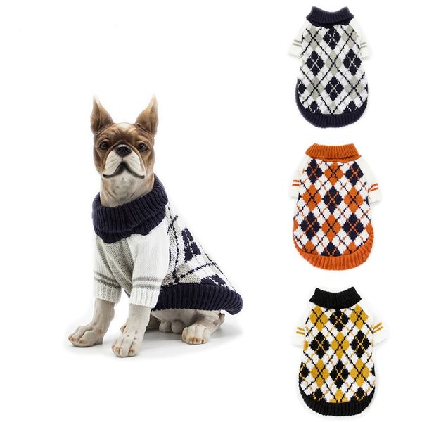 

pet свитер собаки pet теплый свитер хлопка нескольких цветов собака моды ручной вязки плед одежда для зимней