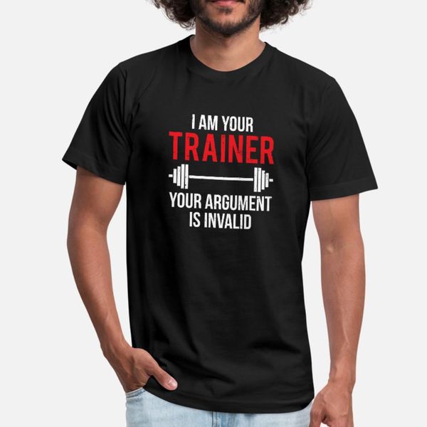 

funny fitness trainer instructor coach t shirt men custom 100% cotton o-neck basic solid fitness humor spring natural shirt