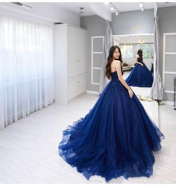 

New Strapless Ball Gown Navy Quinceanera Dresses Vintage Lace Applique Ball Gown Formal Sweet 16 Party Dresses