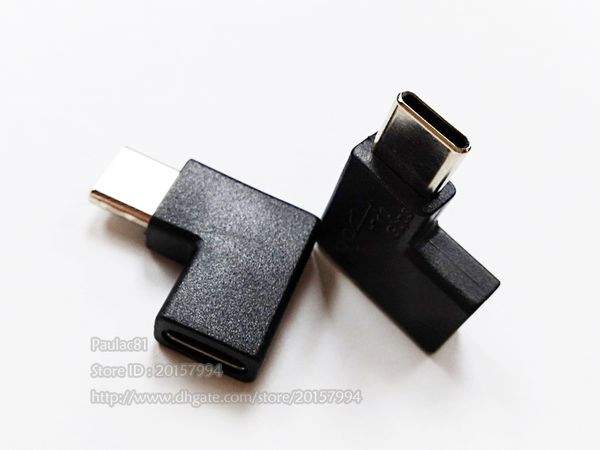 90 Grad abgewinkelter USB3.1-Typ-C-Stecker auf Buchse, Adapter, Koppler, Steckverbinder, Konverter/10 Stück