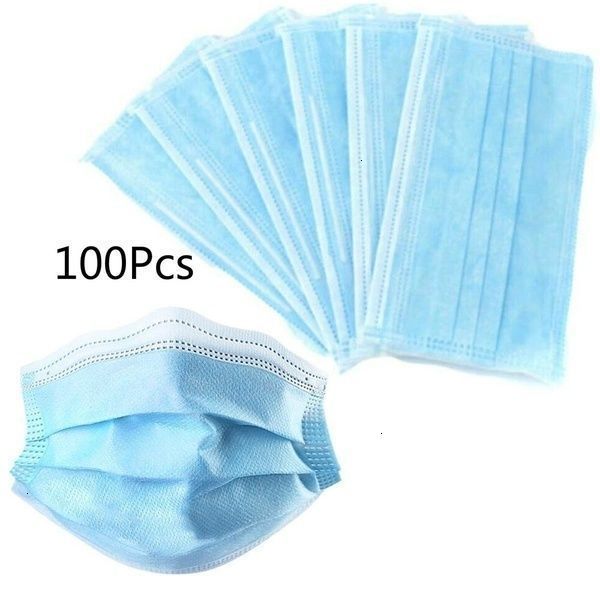 

100 pcs детская маска одноразовая анти dust 3 слоя face рот маска маски дети face non woven
