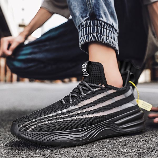 

summernewmenshoesfashionmencasualshoesmeshbreathablewalkingsneakerlightweightlowtopsneakers2020bigsize39-46, Black